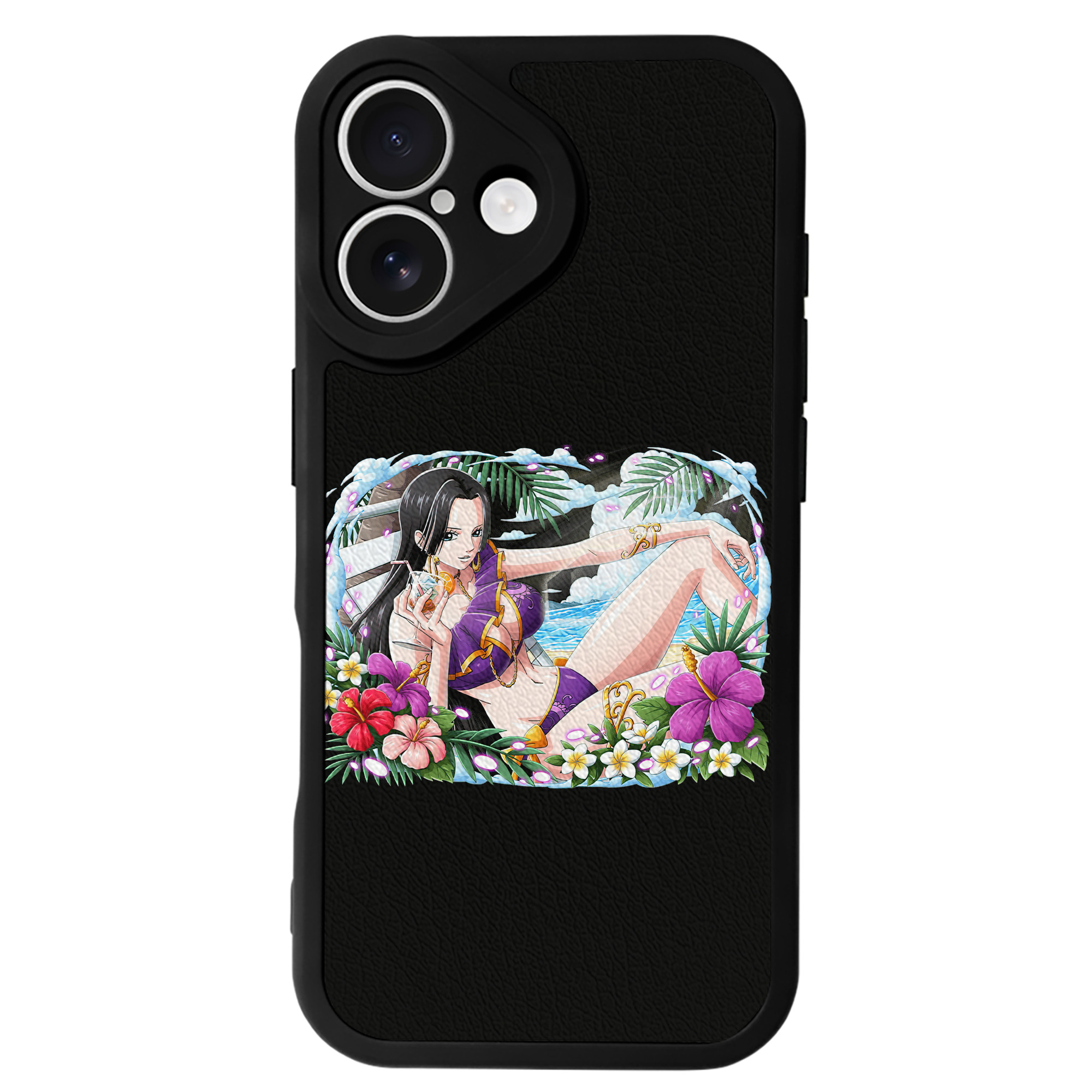 （画像用） ワンピース ボア・ハンコック ONE PIECE Boa·Hancock 【iPhone 16シリーズ対応】シリコンスマホケース（レザー調） 材質：シリコン